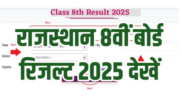 Rajasthan Board 8th Class Result 2025