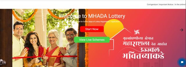 MHADA Lottery website