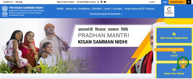 PM Kisan Yojana 20th Installment website